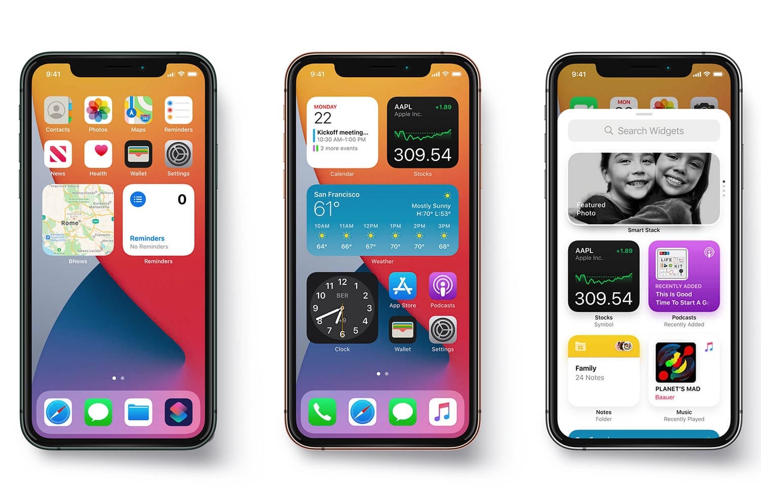 Contemporary smartphone interface — framework as surface