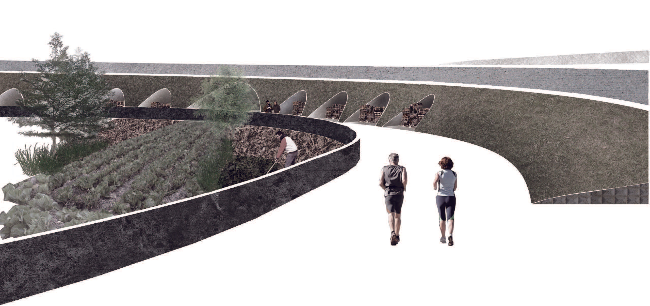 Exterior render — day view